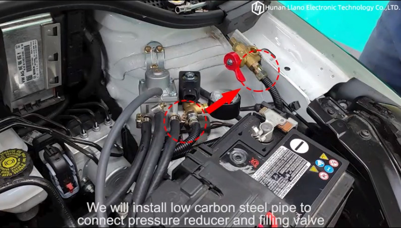 Latest company Cases about 3-4 ติดตั้งท่อเหล็กคาร์บอนต่ำเพื่อเชื่อมต่อตัวลดแรงดันและวาล์วเติม