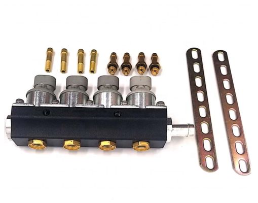 ซื้อ 2 โอห์ม 4 กระบอกหัวฉีดแก๊สเหลว ออโต้แก๊ส LPG CNG เชื้อเพลิง Rail Injector online manufacture