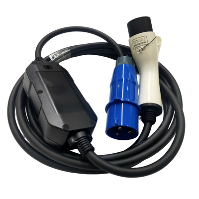 32A 7KW ปรับได้ GB/T20234 AC EV เครื่องชาร์จแบบพกพาสำหรับมาตรฐานสากลประเภท 2