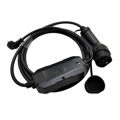เครื่องชาร์จแบบพกพา EV ชุบเงิน 1 เฟส AC 16A ปรับได้ด้วยปลั๊กชาร์จ Schuko
