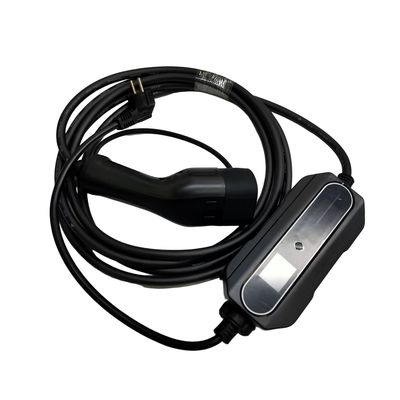 เครื่องชาร์จแบบพกพา EV ชุบเงิน 1 เฟส AC 16A ปรับได้ด้วยปลั๊กชาร์จ Schuko
