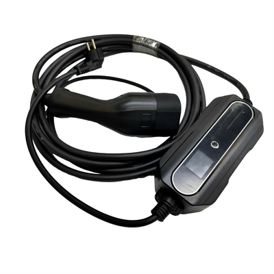 เครื่องชาร์จแบบพกพา EV ชุบเงิน 1 เฟส AC 16A ปรับได้ด้วยปลั๊กชาร์จ Schuko