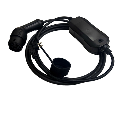 IEC62196 มาตรฐาน 2.1 ปลั๊กชาร์จ Schuko เครื่องชาร์จแบบพกพา EV พร้อมสาย TPU