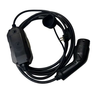 IEC62196 มาตรฐาน 2.1 ปลั๊กชาร์จ Schuko เครื่องชาร์จแบบพกพา EV พร้อมสาย TPU