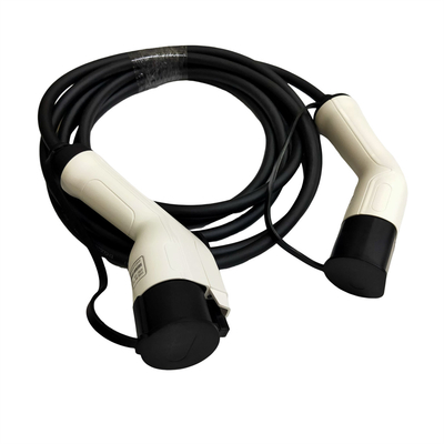 AC 32A EV เครื่องชาร์จแบบพกพาปรับได้ 7KW 1 เฟส 2 ซ็อกเก็ตสำหรับปลั๊กชาร์จ Schuko