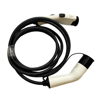 AC 32A EV เครื่องชาร์จแบบพกพาปรับได้ 7KW 1 เฟส 2 ซ็อกเก็ตสำหรับปลั๊กชาร์จ Schuko
