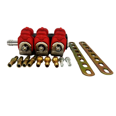 สีแดง 2 โอห์ม / 3 โอห์ม 3 สูบ LN-VTK03 สำหรับรางหัวฉีด CNG / LPG