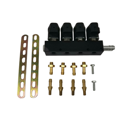 เครื่องฉีด CNG LPG 12V ประเภทเหล็กสแตนเลส สําหรับรถยนต์ 4 ซิลินเดอร์ ทดสอบเป็นมืออาชีพ ความต้านทาน 3 โอม