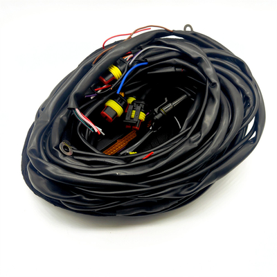 56 Pin ECU Wiring Harness With Multiple Connectors And PVC Pipe Protection สายเชื่อมไฟฟ้าที่ติดต่อกันได้หลายสาย และป้องกันท่อพีวีซี