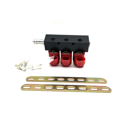 Red Gas เชื้อเพลิง LPG CNG Injector Rail ติดตั้งง่ายสำหรับเครื่องยนต์ 3 สูบ