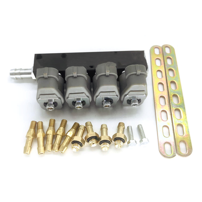 ออโต้แก๊สฉีด 3 โอห์ม 4 สูบ LPG CNG Injector Rail ISO9001 สำหรับยานพาหนะ