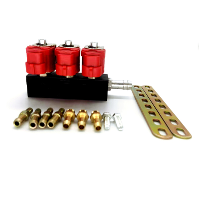 LN-VTK03 3 Cyl LPG CNG หัวฉีดน้ำมันเชื้อเพลิงรางอัดก๊าซธรรมชาติ Injector