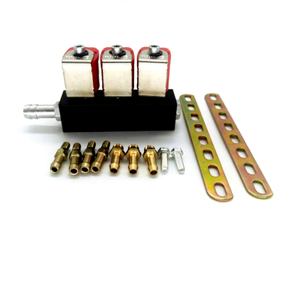 LN-VTK03 3 Cyl LPG CNG หัวฉีดน้ำมันเชื้อเพลิงรางอัดก๊าซธรรมชาติ Injector