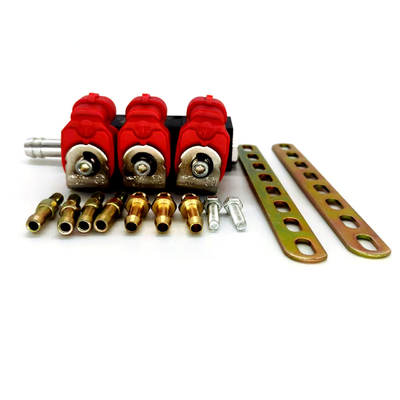 LN-VTK03 3 Cyl LPG CNG หัวฉีดน้ำมันเชื้อเพลิงรางอัดก๊าซธรรมชาติ Injector