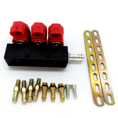 LN-VTK03 3 Cyl LPG CNG หัวฉีดน้ำมันเชื้อเพลิงรางอัดก๊าซธรรมชาติ Injector